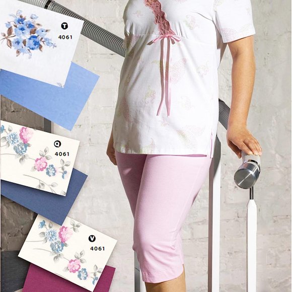 FINEST COTTON  PAJAMA SET PLUS SIZE US 20 MADE IN EUROPE - Picture 2 of 3